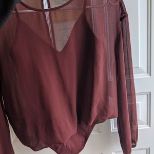 Burgundy Talmot bodysuit